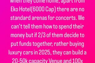 Rather than buying luxury cars in 2025, Nigerian artistes can build a 20-50k capacity gigantic halls and have 100x their investment - Comedian Ajebo