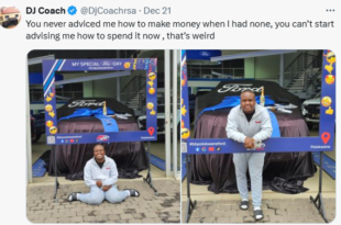 South African man celebrates as he becomes the first person to bring a Ferrari to his village at the age of 29