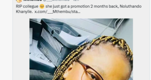 South African woman shot d3ad by her man two months after she got a job promotion