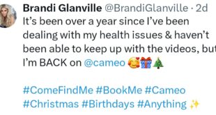 TV personality, Brandi Glanville shares troubling photo of her face as she opens up about health battle