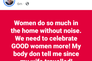 Women do so much in the home without noise - Nigerian father of four laments after his wife travelled