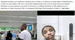 21-year-old South African woman beaten to d3ath by her boyfriend