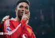 Amad Diallo celebrates after scoring for Manchester United against Southampton