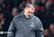 Ange Postecoglou looks despondent during Tottenham's loss to Arsenal