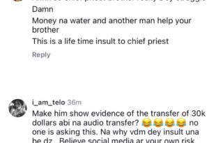 Another man helped your brother. This is a life time insult - Nigerians taunt Cubana ChiefPriest after BurnaBoy gifted his alleged younger brother who is a phone repairer $30k