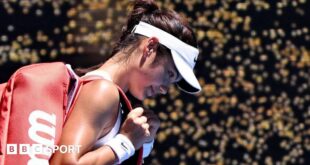 Emma Raducanu trudges off court after losing to Iga Swiatek at the Australian Open