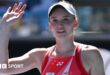 Elena Rybakina waves to the Australian Open crowd