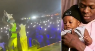 Bella Shmurda plays Mohbad?s songs and brings his son, Liam on stage at his concert in Ibadan (video)