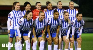 Brighton Women lining up in the WSL