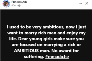 Don?t let anyone bully you into marrying a poor man - Nigerian woman advises ladies