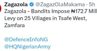 Gunmen impose N172m levy on Zamfara villages