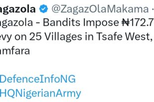 Gunmen impose N172m levy on Zamfara villages