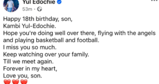 ?I miss you so much? - Actor Yul Edochie remembers his son, Kambilichukwu, who would have turned 18 today