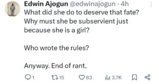 "If I was a woman, I'd be very depressed about it" Married man says as he questions why women are expected to be subservient despite being capable