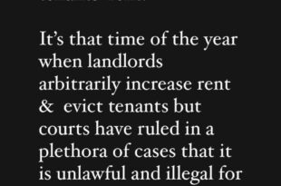 It is unlawful and illegal for a landlord to unilaterally increase rent without first consulting or renegotiating the price with the tenant - Speed Darlington?s lawyer, Stan Alieke, says