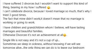 I?ve been divorced three times but I won?t support this kind of thing because I love marriage  - 60-year-old woman reacts as club throws party for divorcees