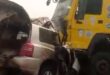 Lagos motorist burnt to de@th in Lekki-Epe expressway accident involving truck