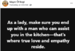 Make sure you end up with a man who can assist you in the kitchen - Nigerian man advises women