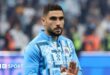 Neal Maupay applauds supporters before Marseille's game against PSG in November