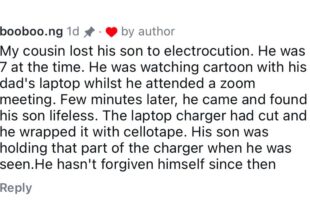 Nigerian doctor shares the sad story of how a mum found her toddler de@d after the little girl put a charger connected to power into her mouth