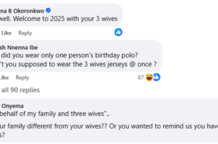 Nigerian man shows off his three wives