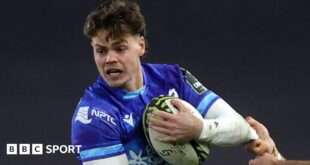 Jack Walsh attacks for Ospreys