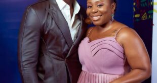 Toyosi Etim-Effiong trends over husband's kiss scene in movie promo