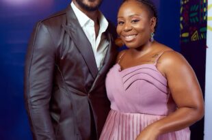 Toyosi Etim-Effiong trends over husband's kiss scene in movie promo