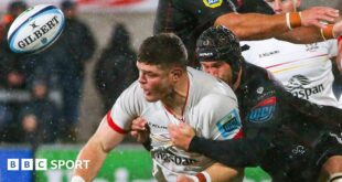 Lorcan McLoughlin made his Ulster senior debut against the Lions in November 2023