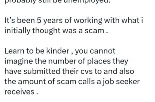 Woman advices recruiters to be patient with job seekers who think they are scammers as she shares personal experience