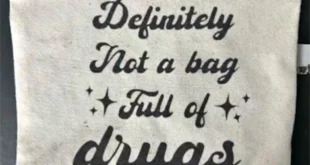 Woman caught with bag full of drugs with a funny label that gave her away