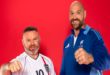 Wayne Rooney and Tyson Fury pose for a Soccer Aid photo